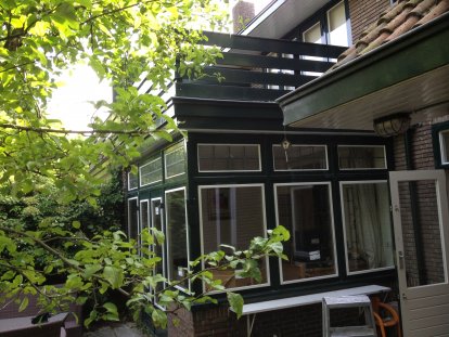 Uitbouw voorzien van HR++ isolatiglas & voorzetramen te Amersfoort.