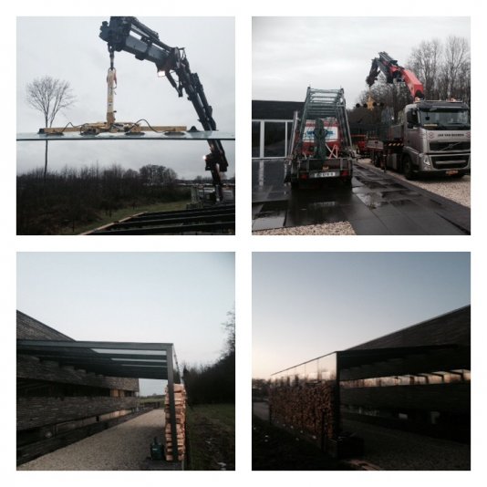 Gelaagd glas geplaatst in carport luxe villa te Leusden Centrum
